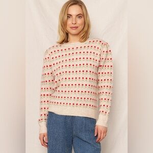 En Creme Ellie Rose Sweater in size Small/Medium.  Fuzzy and soft